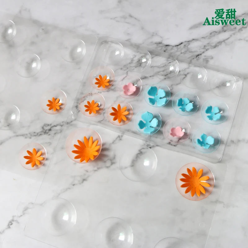 

2 Pcs/set Cake Fondant Dry Mold Plastic Transparent Fondant Flower Shaping Cake Flower Dring Mold