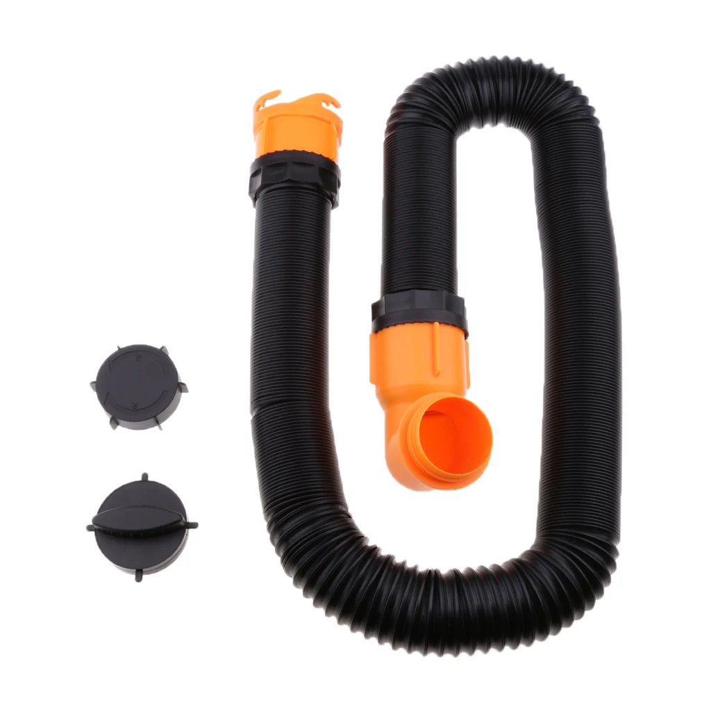 51 Inch Sewer Hose Kit Extension Pipe Swivel Fitting for RV Camper Trailer