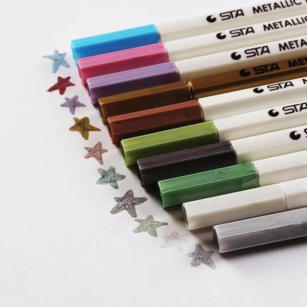 Marker Pen 10Pcs/Box ABS Photos Writing Tool School High Quality Gifts Graffiti Car Tyre Stationery Non-Toxic