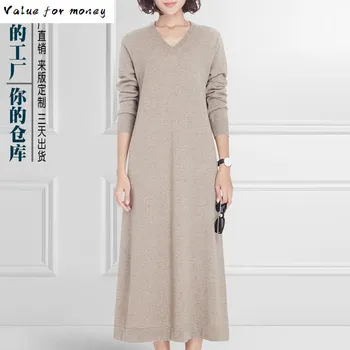 

dress ladies pure cashmere and cashmere dress autumn outfit hot style knitted cashmere sweater