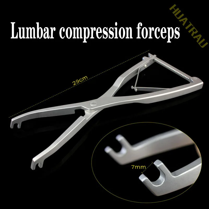 

lumbar vertebra compression forceps orthopedic instrument medical spinal pedicle reduction forcep titanium rod vertebral closure