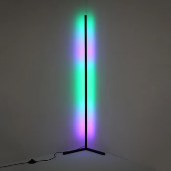 

RGB Corner Floor Lamp Nordic Modern Simple LED Rod Floor Lamps for Living Room Bedroom Atmosphere Standing Indoor Light Fixtures