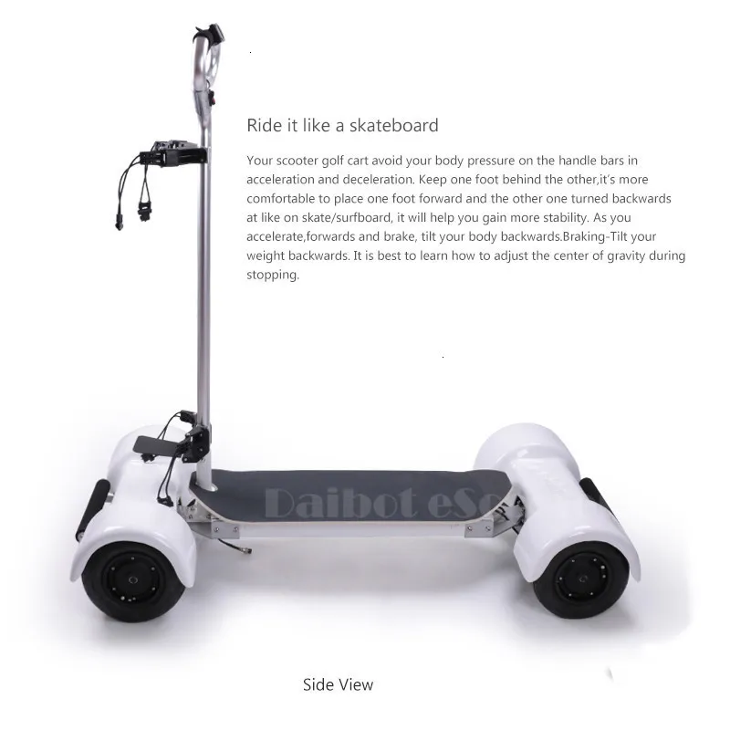 Daibot Adult Electric Scooter 4 Wheel Golf Cart Self Balancing Scooters 1000W 60V Golf Scooter Board Electric Skateboard Scooter (15)
