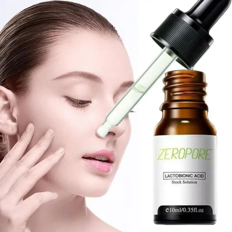 

10ml Lactobionic Acid Serum Zero Pore Essence Anti Aging Reduce Wrinkle Skin Care Instant Perfection Serum