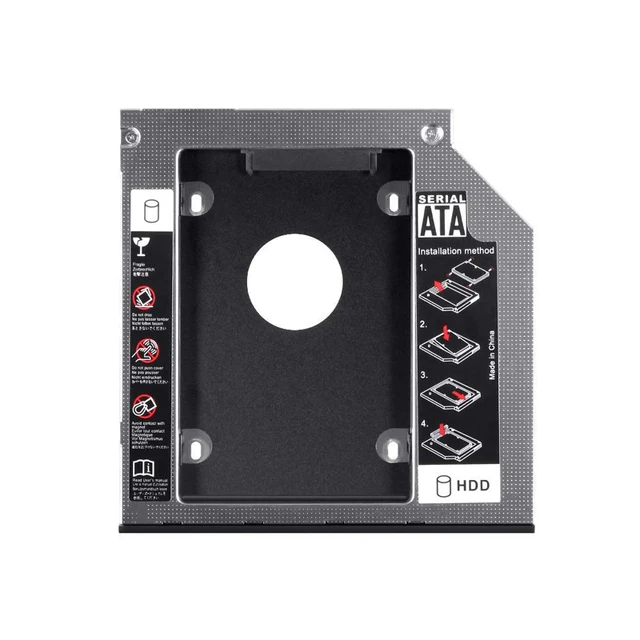 2.5 12.7mm SATA HDD Caddie Caddy Rack Disque Dur pour CD-DVD-ROM