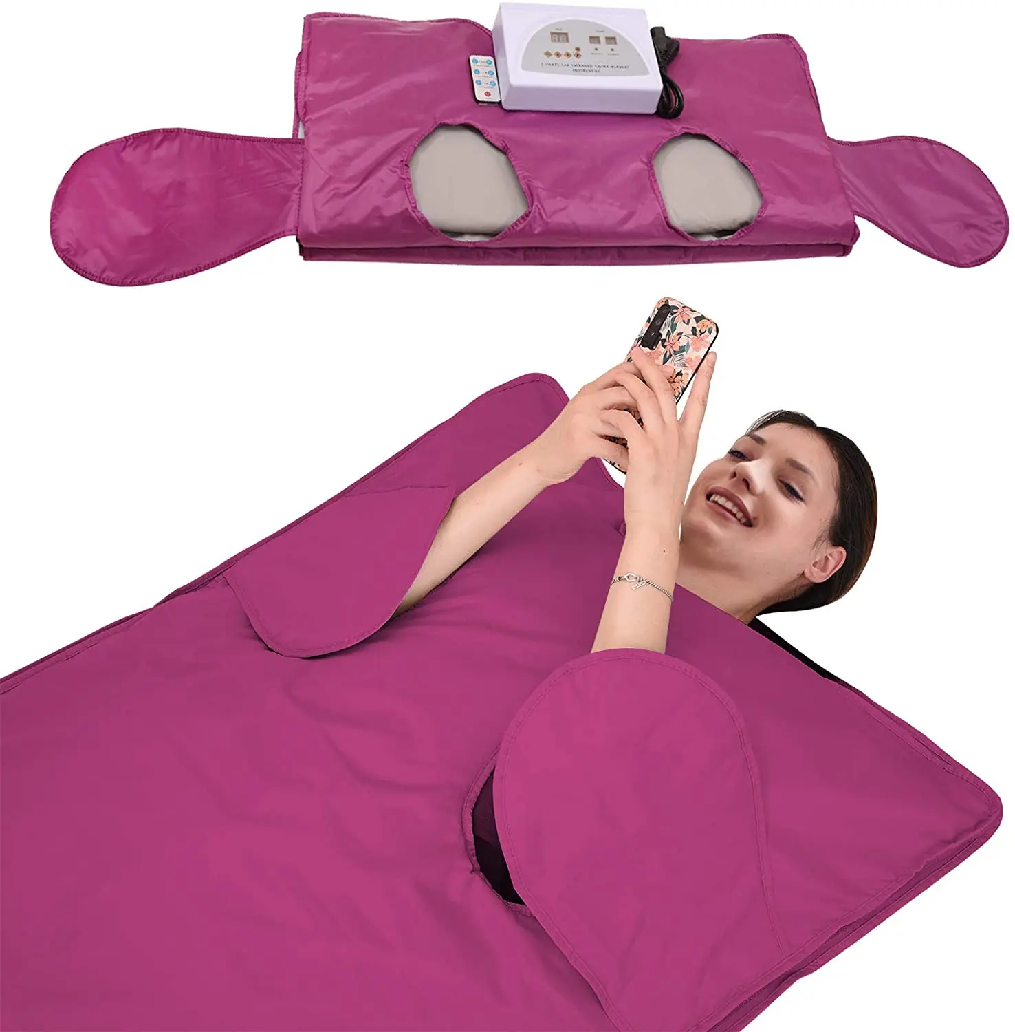 presentimer Infrared Heated Sauna Blanket for Weight Loss Body Shaping