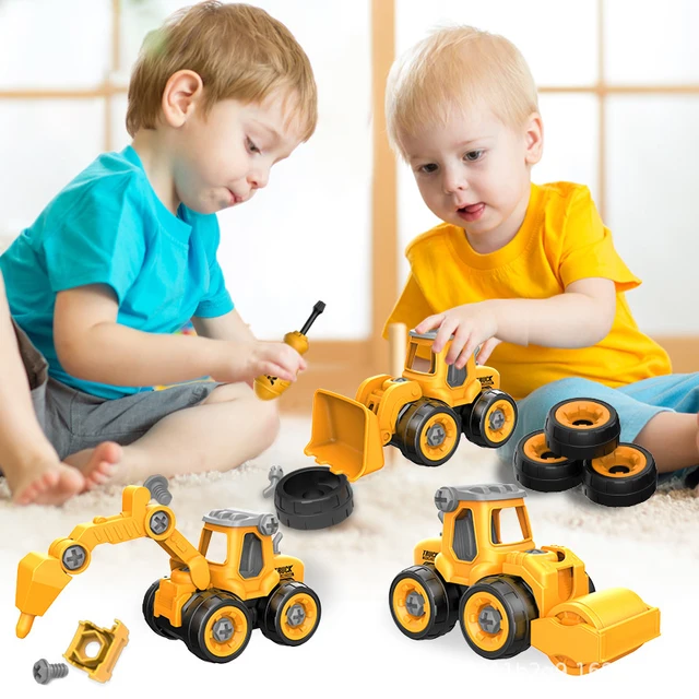Nut Disassembly Construction Toy Engineering Truck Car Excavator Screw Building Bricks Boys Creative Education DIY Kid Toys Gift 2