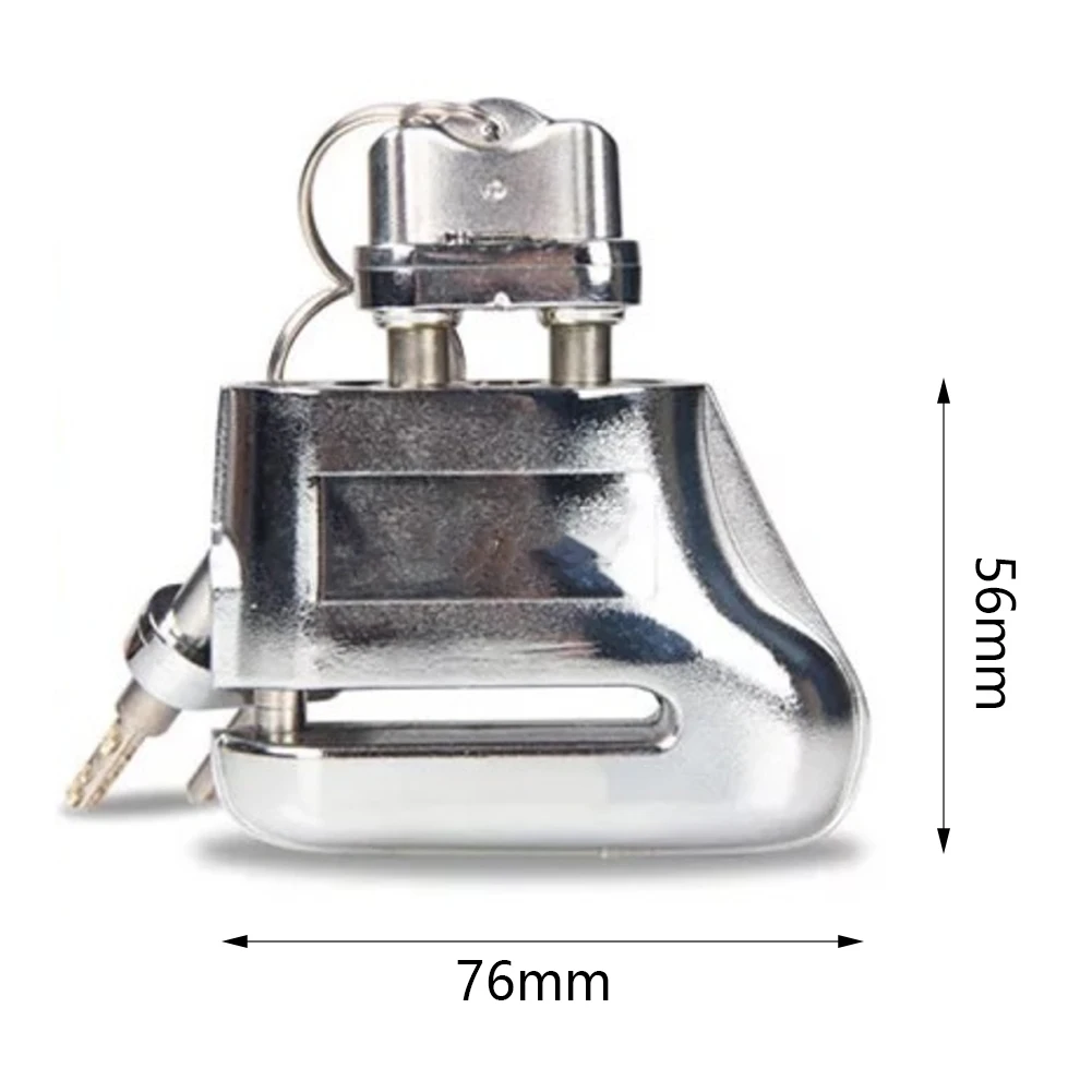 Universal Fixed Protect Practical Key Disc Brake Lock Padlock Dual Core Security Scooter Durable Motorcycle Motorbike Anti Theft