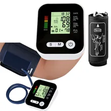 Home Health Care Automatic Digital Lcd Upper Arm Blood Pressure Meter Heart Beat cuff Monitor Machine Tonometer for Measuring