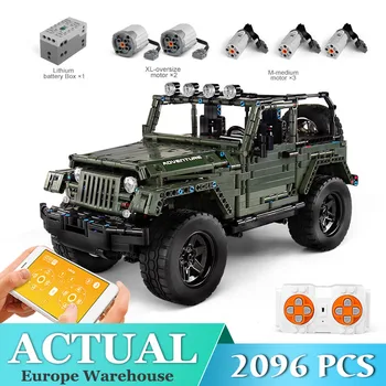 

Mould King Technic Series RC Jeeps Wrangler Adventure Off-road Vehicle Model Building Block Bricks Compatible 42110 Toy