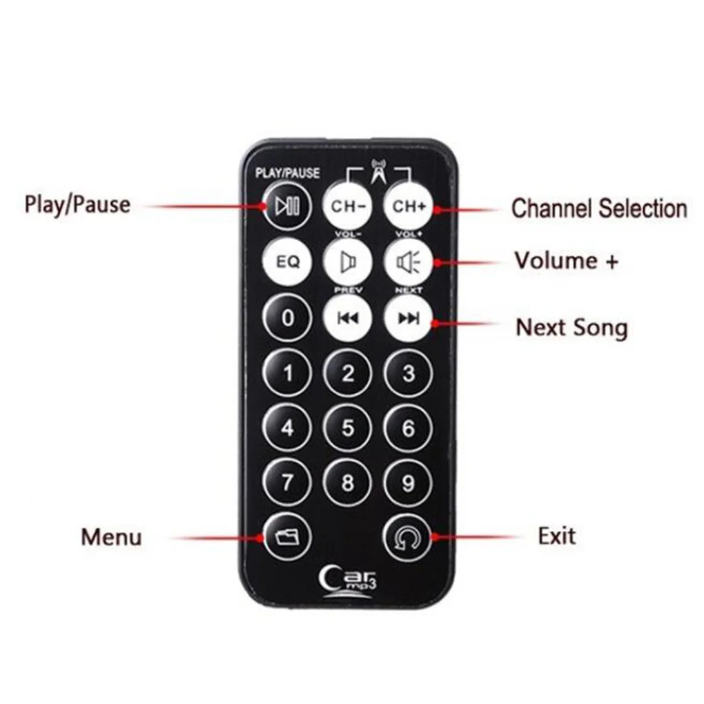 Автомобильный комплект MP3-плеер беспроводной fm-передатчик USB SD MMC Красный ЖК-дисплей Авто Аудио плеер Пульт дистанционного управления
