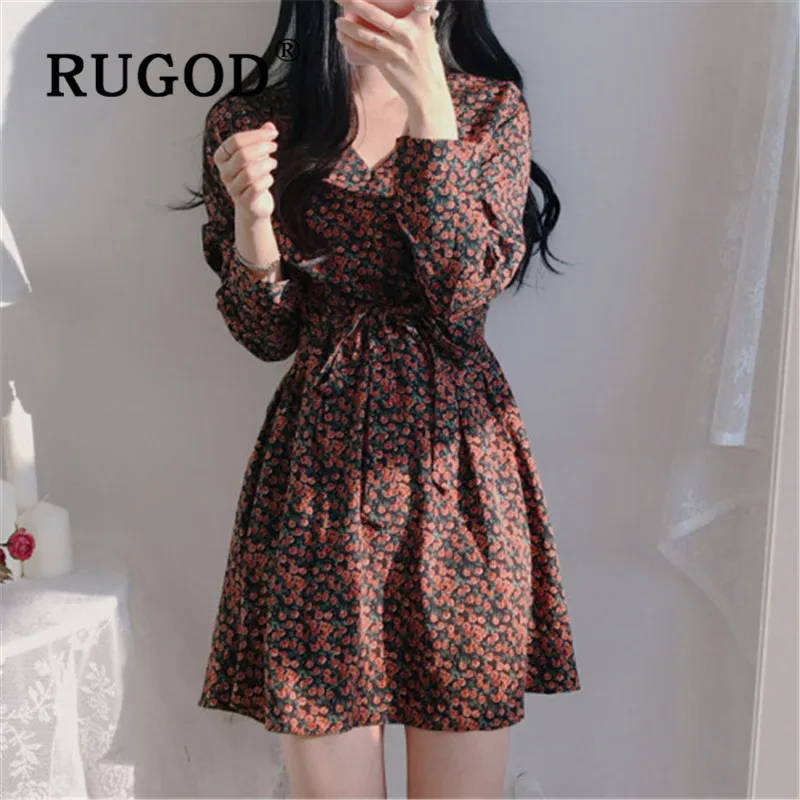 Женское шифоновое мини-платье RUGOD Boho Элегантное повседневное платье в стиле