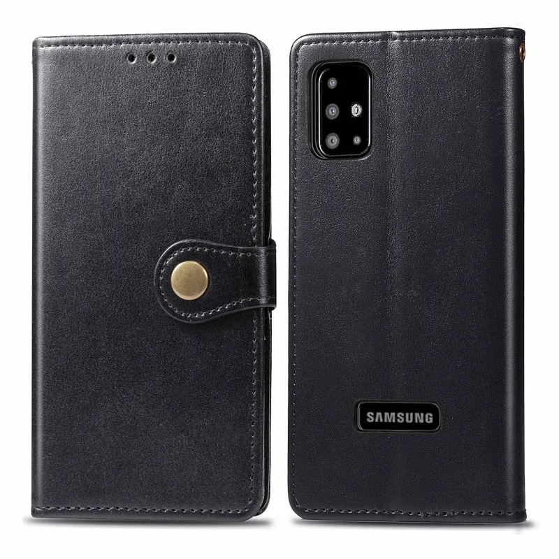 Флип чехол для Samsung A51 кожаный кошелек магнитные держатели флип Galaxy