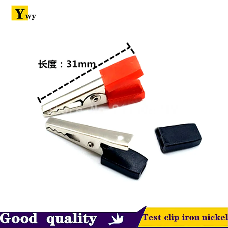 10PCS Alligator Clip Large Small Electrician Clip Power Supply Battery Wire Power Test Test Red and Black