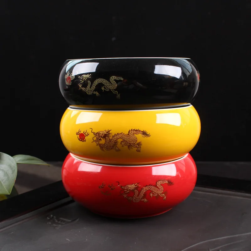 

Extra Large Wash Tea Cup Tea Basin Washing Writing-brush Washer Kung Fu Tea Set Tea Ceremony Accessories Multi--Coloured Glaze M