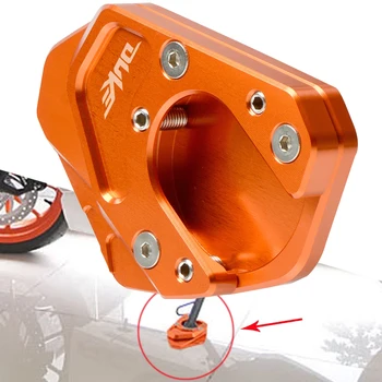

CNC Aluminum Motorcycle Side Stand Enlarge Kickstand Extension Plate Pad For KTM DUKE 125 200 390 690 RC125 RC200 RC390 950