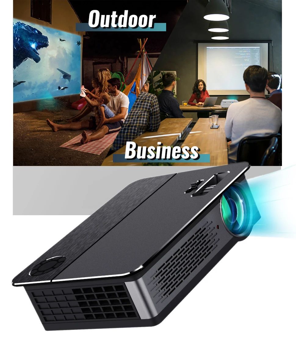 new projector TRANSJEE Full HD 1080P Projector,1920*1080P 280inch Smart Wifi Video Beamer, LED Projector for support 4K 3D Home Cinema small projector