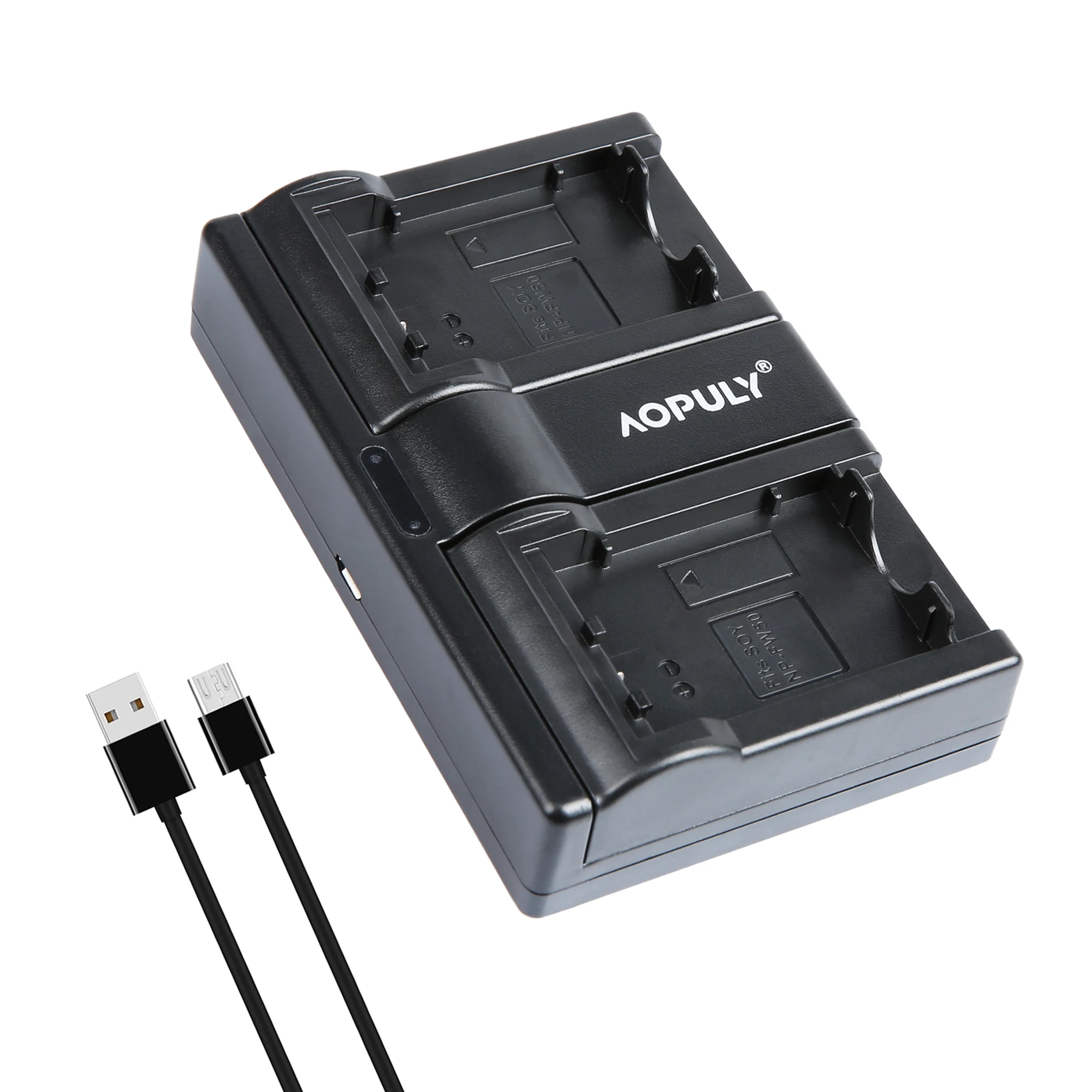 AOPULY NP FW50 NP-FW50 Dual USB Charger for Sony Camera Alpha NEX ILCE QX1 SLT-A55 A3000 A3500 A5000 A5100 A6000 A6300 A6500 