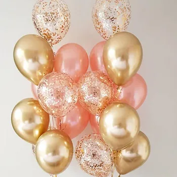 

18pcs 12inch Mixed Color Latex Balloons Wedding Decoration Gold Chrome Metallic Balloon for Adult Birthday Party Globos Supplies