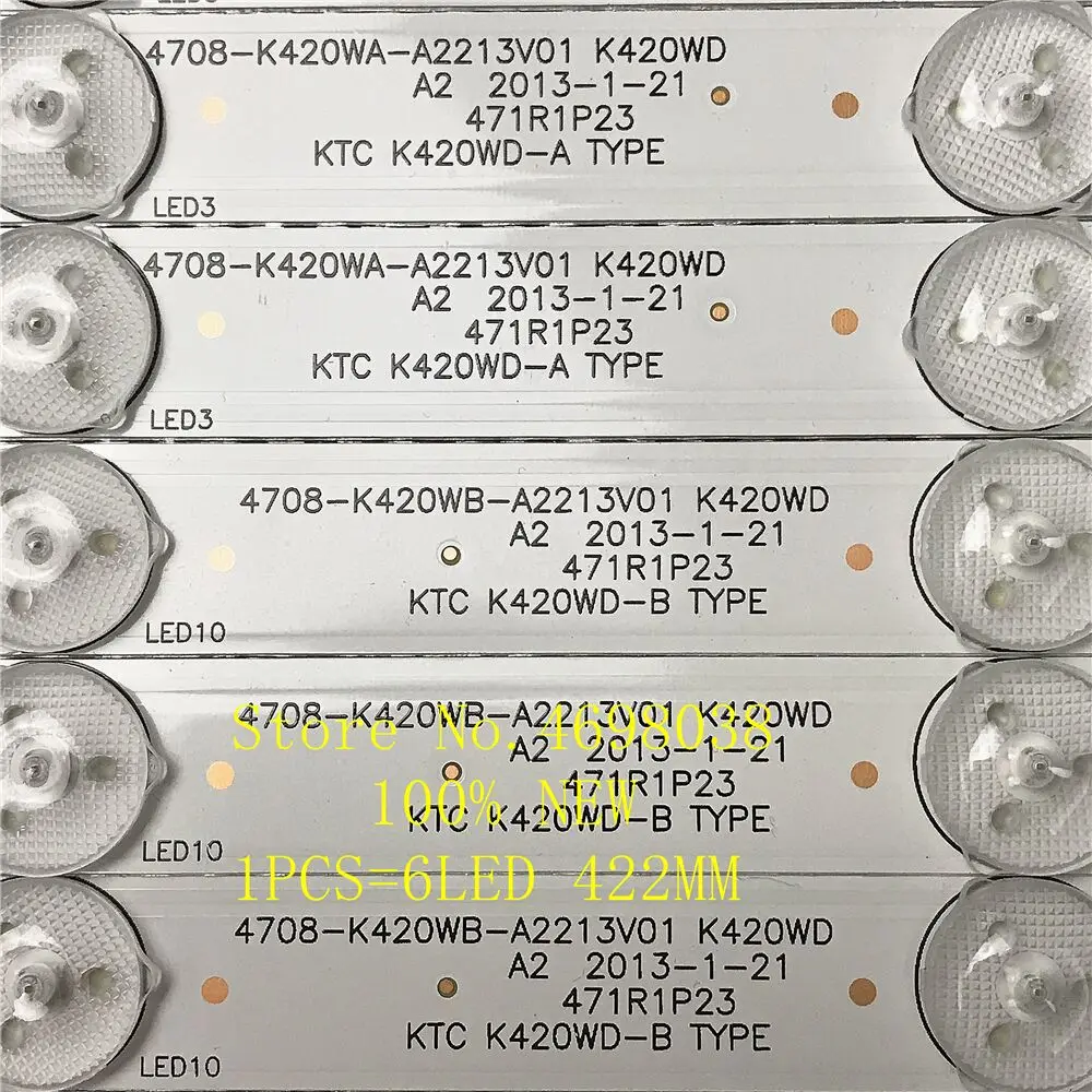 10 шт./компл. для dvb T C L LE42D31 42D59EDS светодиодный Подсветка 4708-K420WA-A2213V01 K420WB