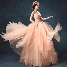 Бальные платья Новое Элегантное платье с вырезом "лодочка" роскошная кружевная вышивка Vestidos De 15 Anos вечернее винтажное бальное платье