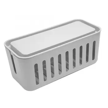

Desktop Safety Dustproof DIY Power Cord Socket Storage Box Cable Organizer Case Socket Container Home Kitchen Organizer