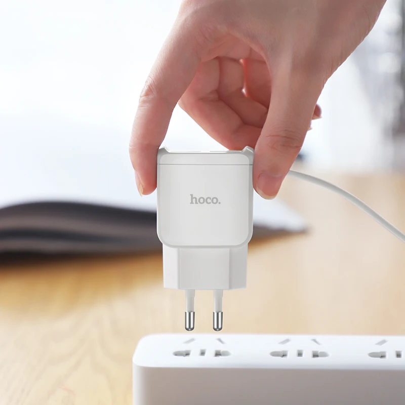 HOCO C59A 20 шт./лот 5 в 2.1A USB зарядное устройство для iPhone 11 Xs Max ЕС вилка настенное зарядное устройство адаптер для samsung Xiaomi huawei