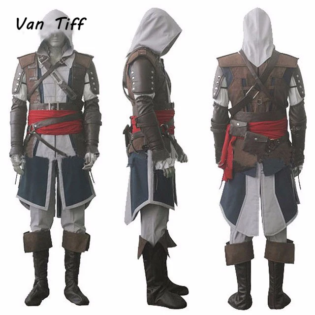 Карнавальный костюм ассасина Эдварда крида черный флаг Kenway для косплея вечерние
