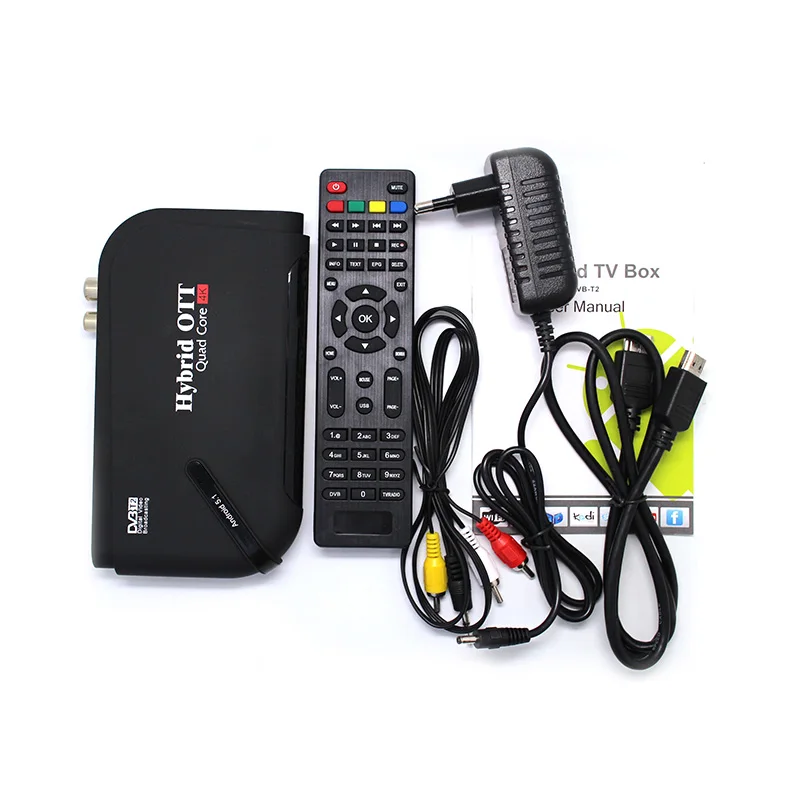 ТВ приставка DVBT2 Android Двухрежимная телеприставка четырехъядерный Amlogic S905