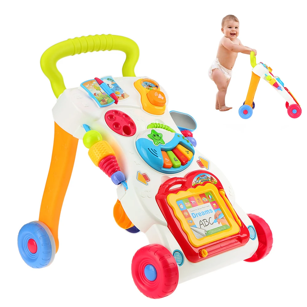 Marchette Multifonction Pour Bebe 2 Types De Jouets D Apprentissage Assis Marchette Scientifique Activite Musicale Chariot Pour Tout Petit Aliexpress