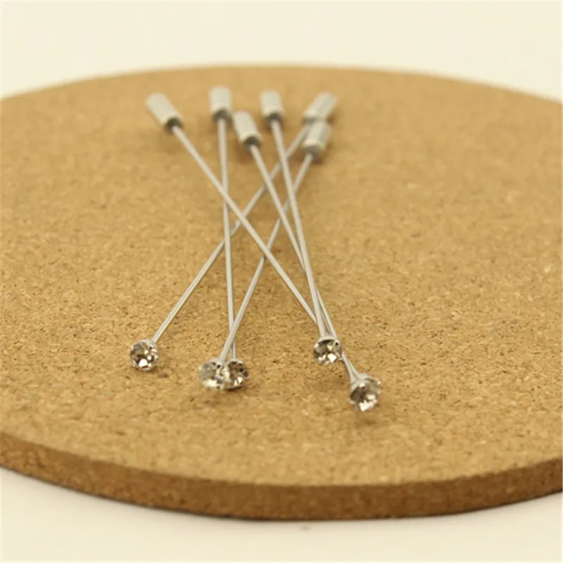10pcs/lot 9.6cm Length Head Brooches Pins With Stopper Safety Pin