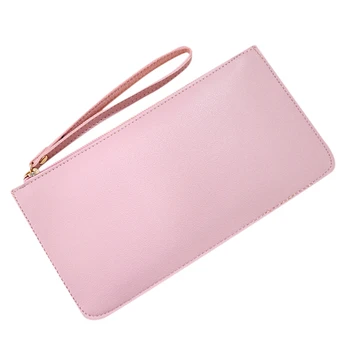 

Women's Long Wallet Female Leather Double-layer Mobile Phone Purse Large Wallet Zipper Coin Pocket Girls Card Holder 1030#B