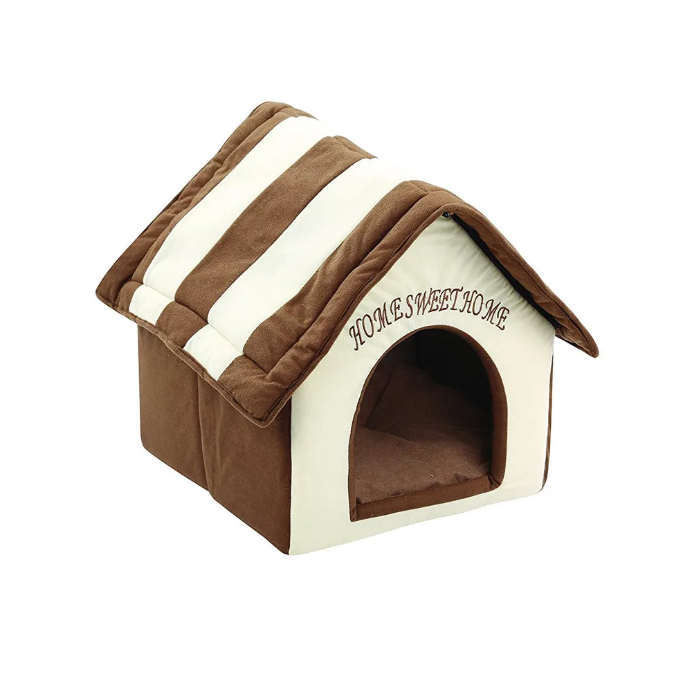 Portable Indoor Pet Bed Dog House Soft Warm and Comfortable Cat Dog Sweet Room Kennel Cat House Mats Sofa For Dog Chihuahua #R25 Portable Indoor Pet Bed Dog House Soft Warm and Comfortable Cat Dog Sweet Room Kennel Cat House Mats Sofa For Dog Chihuahua #R25