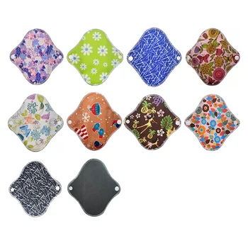 

Washable Sanitary Towel Cloth Menstrual Pads Reusable Sanitary Pad Absorbent Reusable Charcoal Cloth Bamboo Menstrual Pads
