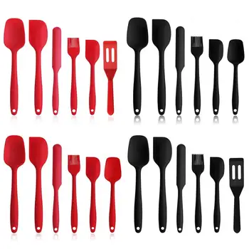 

Silicone Brush Scraper Brush Mixing Batter 2 Colors 6pcs/set Cooking Baking Non-Stick Heat Resistant Spatula Kitchen Accessories