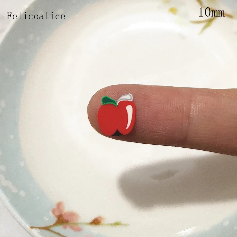 1 кг 10 мм Fimo Ломтики горка талисманы для поставки слаймов комплект пушистый слизи фрукты полимерные прозрачные клейкие аксессуары шпатлевка глина дизайн ногтей