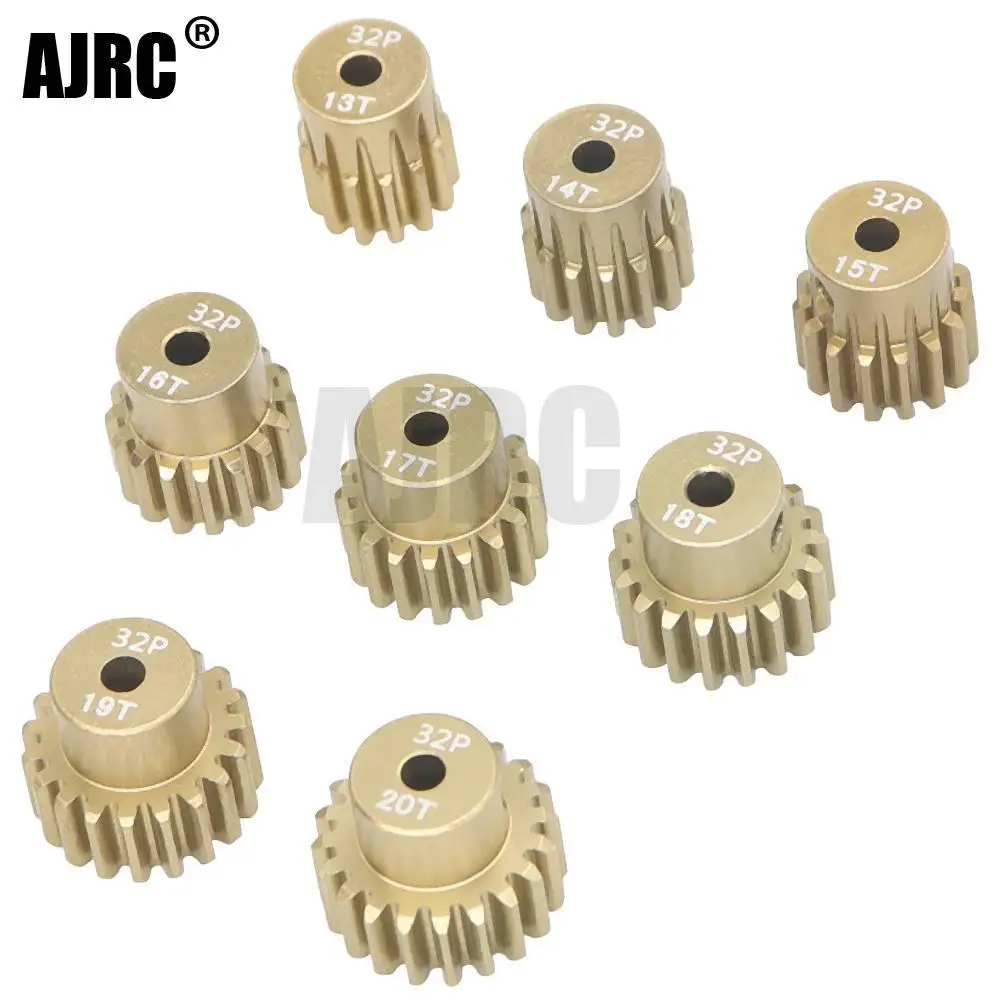 

32P M0.8 3.175mm 13T 14T 15T 16T 17T 18T 19T 20T 7075 Aluminum alloy Metal Pinion Motor Gear For 1/10 RC Model Car Motor gear