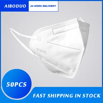 

aiboduo 50 pcs Women Men Anti-fog Breathable Face Masks Filtration Mouth Masks PM2.5 Dustproof Features White