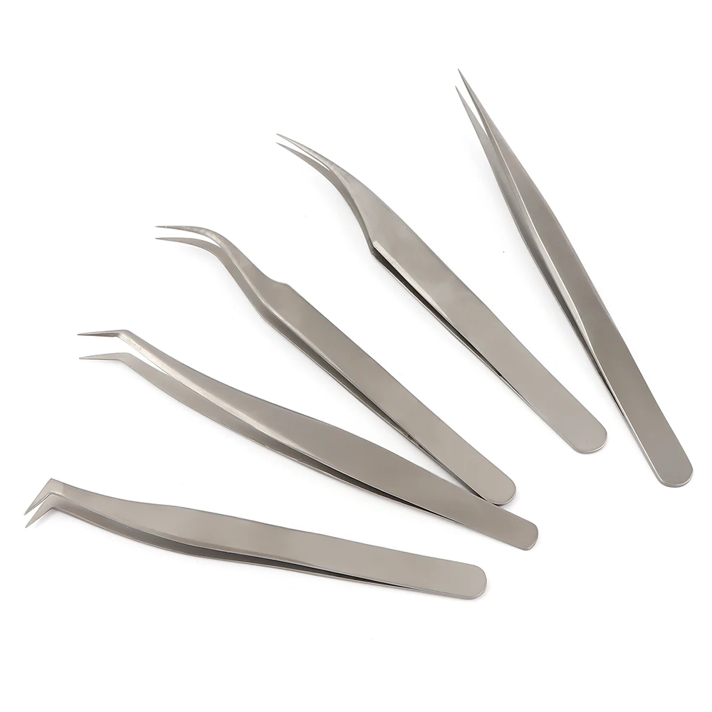 

1PC Eyelash Extension Tweezers Volume Makeup Stainless Steel 3D 4D 5D False Eyelash Tweezers Clip Nipper Cosmetic Professional