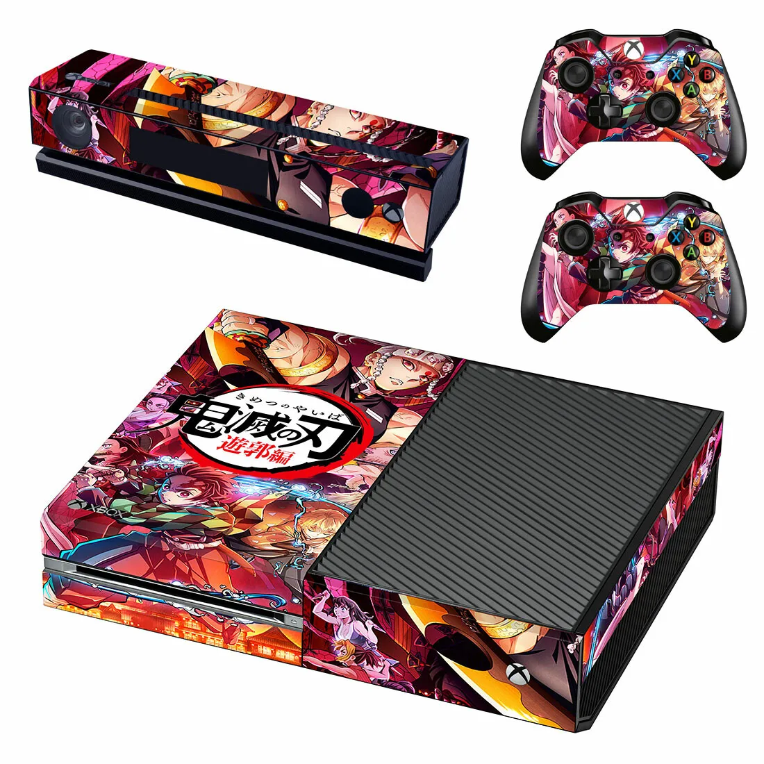 Demon Slayer Skin Sticker Decal Cover For Xbox One Console and 2 Controllers For Xbox One Skin Sticker Vinyl 