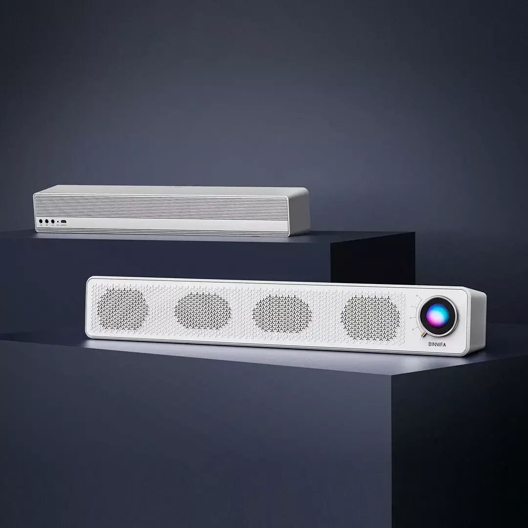 Youpin BINNIFA Table Long Strip Bluetooth Speaker Double Horn Wireless Connection Computer Microphone TV PC Theater Soundbox