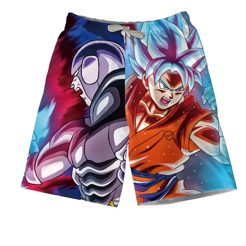 Dragon Ball Z Goku пляжные шорты мужские новые Повседневное свободные с модным принтом тонкие брюки для занятий спортом на улице, быстросохнущие дышащие летние штаны