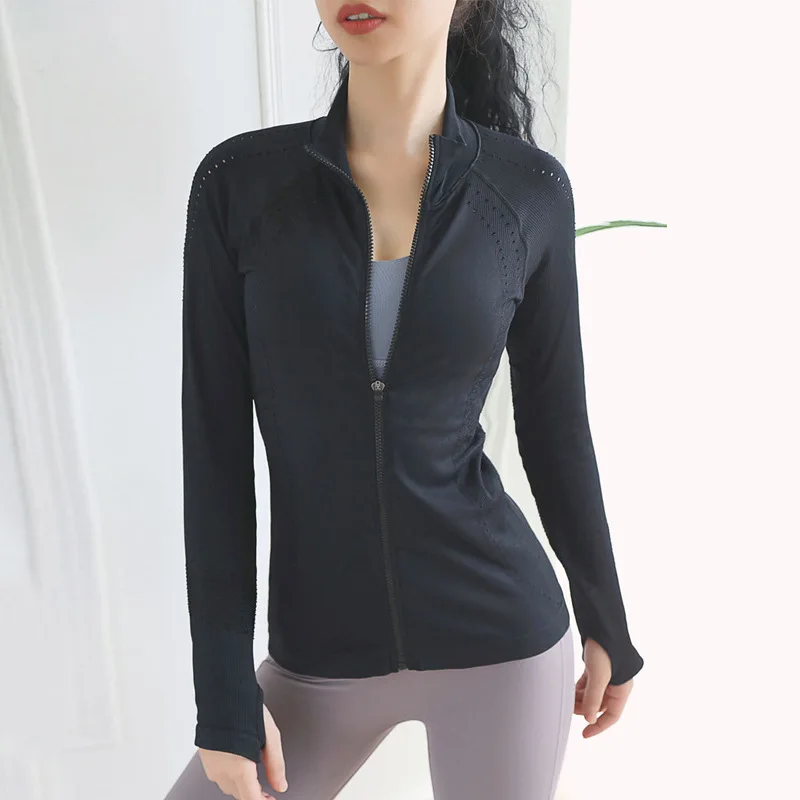 Новинка 2019 спортивная куртка Женская облегающая осенне-зимняя быстросохнущая