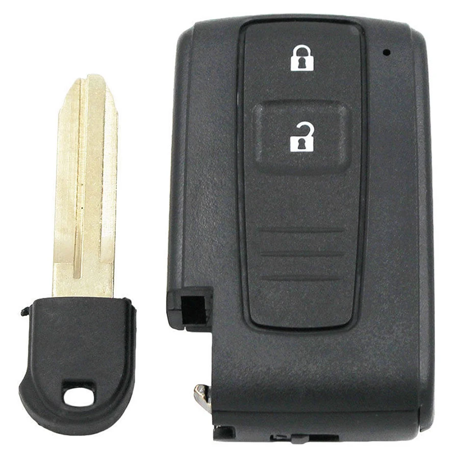

2 Button Remote Car Key Fob Shell Case Cover Replace for Toyota Prius 2004 2005 2006 2007 2008 2009 with (without) Uncut Blade