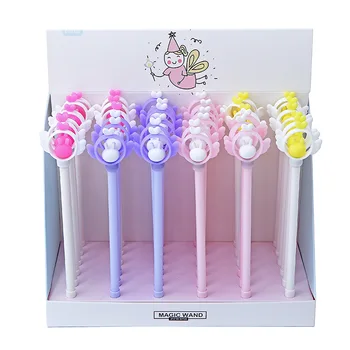 

36 pcs/lot Kawaii Angel Gel Pen Cute 0.5mm Magic Wand Signature Pen Promotional Gift Stationery School Supplies