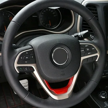 

Interior Steering Wheel trim Red Decor Panel For Jeep Cherokee Grand Parts Car