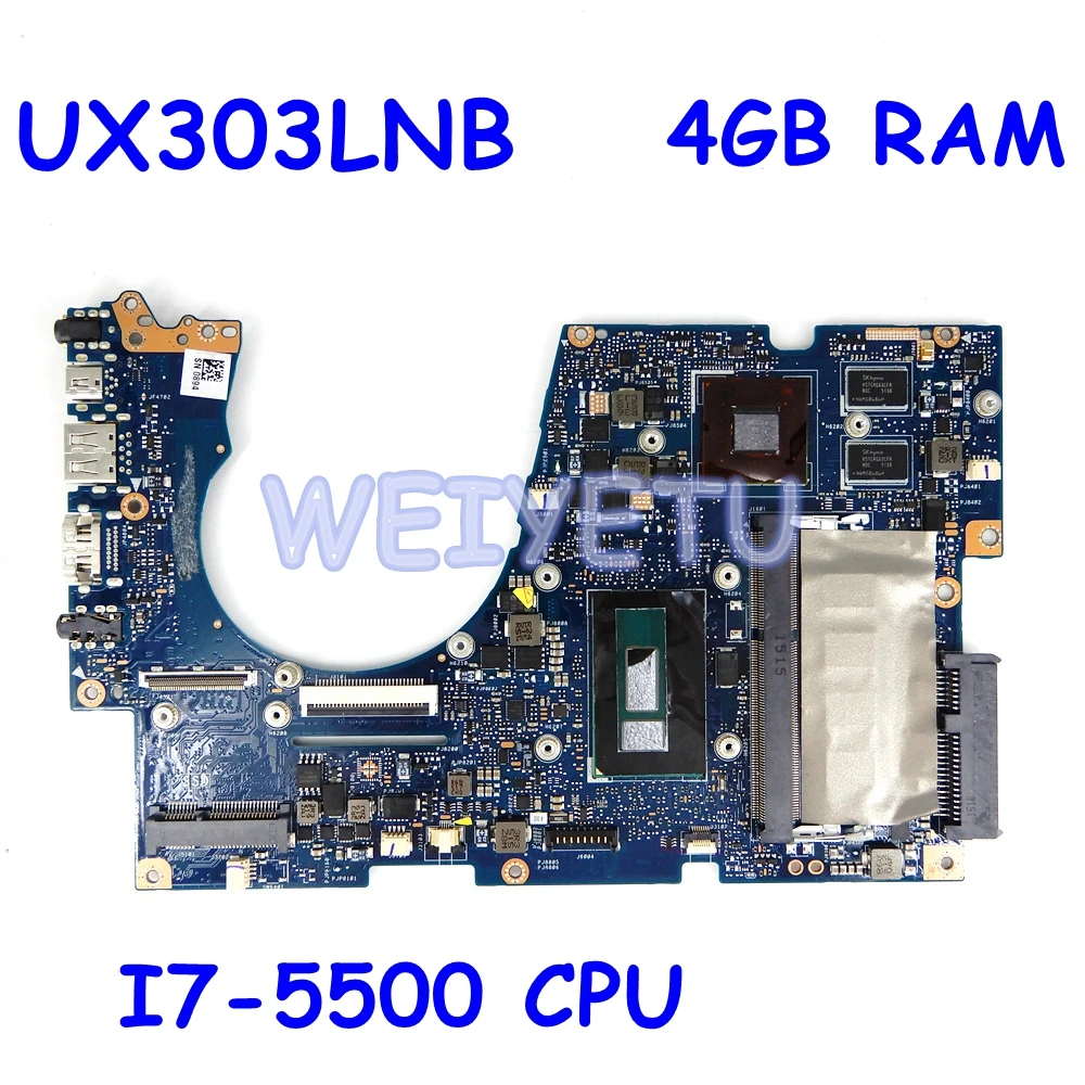 

UX303LNB GT840M/2G I7-5500 CPU Motherboard For ASUS UX303LNB U303L UX303L UX303LN UX303LG Laptop Mainboard REV2.1 Tested