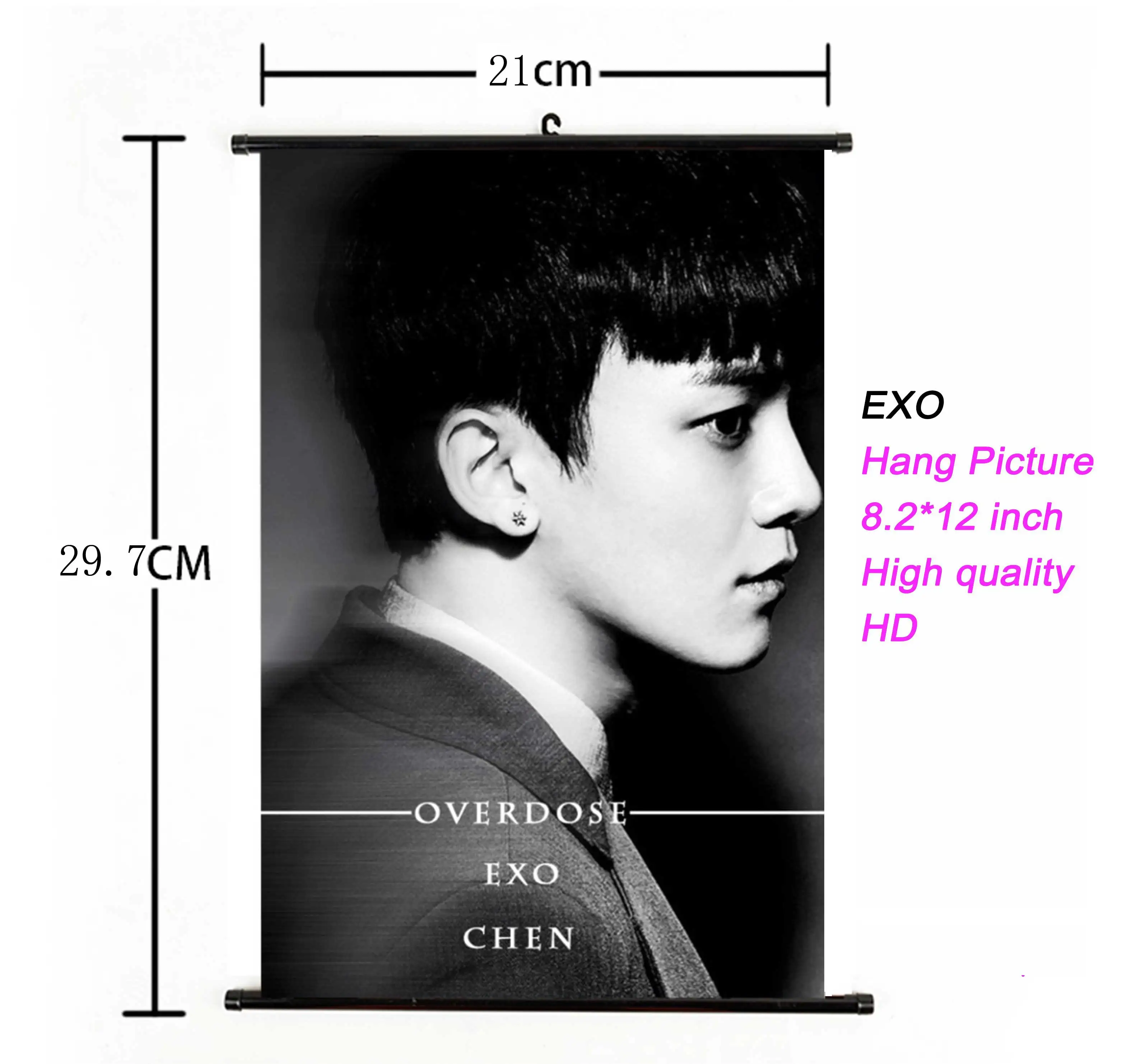 

k-pop EXO Album Hang picture photo poster Kpop EXO Hang poster Fabric 21*30cm high quality for fans gift collection
