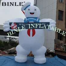 Горячая 4 м высокий halloweeen Ghostbusters оставаться пуфт надувной Зефир человек для рекламы