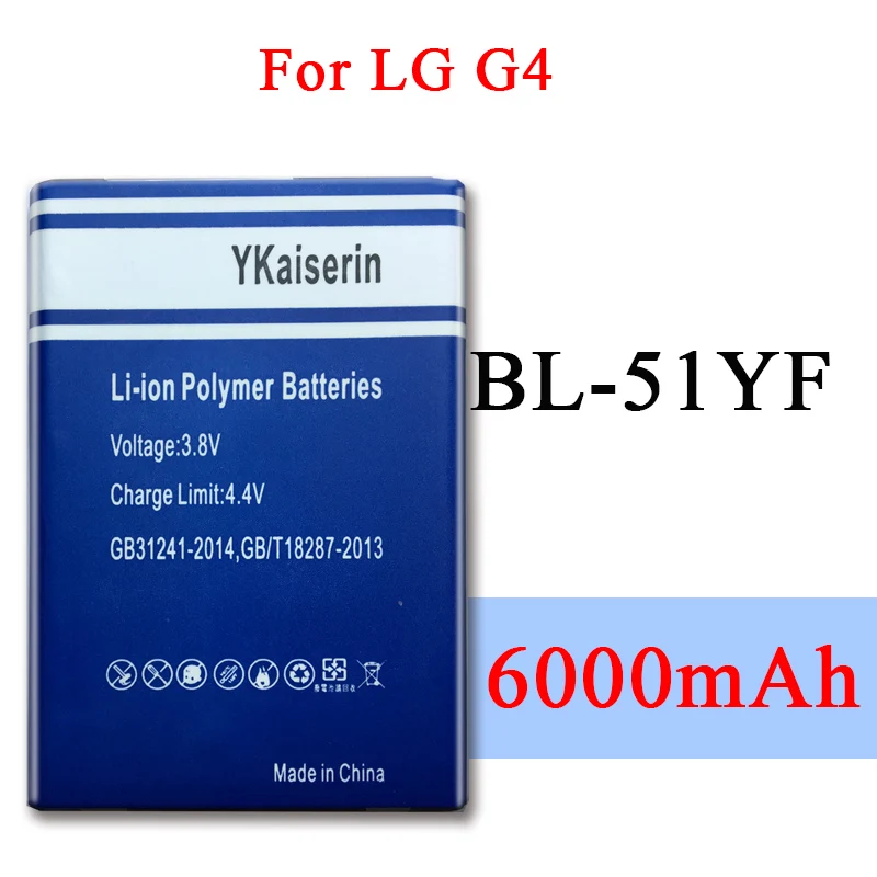 Новый Настоящее 6000 мА/ч BL-51YF Батарея для LG G4 H815 H818 H810 VS999 F500 VS986 мобильный телефон
